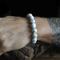 Kralen armband Howliet 12mm Kralen armband Howliet 12mm