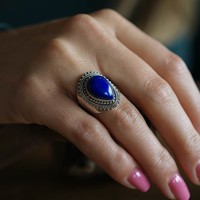 Zilveren ring Lapis Lazuli Ranisha Zilveren ring Lapis Lazuli Ranisha