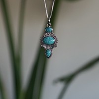 Zilveren hanger Turquoise Ashqua Zilveren hanger Turquoise Ashqua