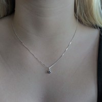 Geboortesteen zilveren ketting Geboortesteen zilveren ketting