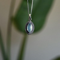 Zilveren Blauwe Chalcedoon hanger Adhira Zilveren Blauwe Chalcedoon hanger Adhira