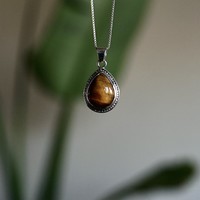 Zilveren hanger Tiger eye Sariya Zilveren hanger Tiger eye Sariya