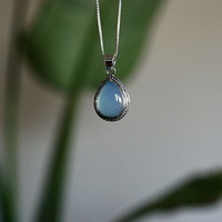 Zilveren Blauwe Chalcedoon hanger Sariya Zilveren Blauwe Chalcedoon hanger Sariya