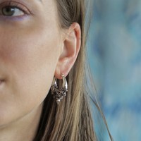 Zilveren oorbellen Mika Black Zilveren oorbellen Mika Black