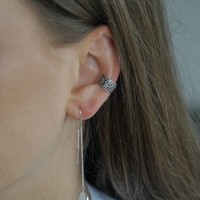 Zilveren earcuff Flow Zilveren earcuff Flow