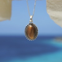 Zilveren hanger Tiger-eye Ayala Zilveren hanger Tiger-eye Ayala