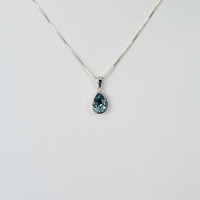 Zilveren hanger Diamonds life Blauw Zilveren hanger Diamonds life Blauw