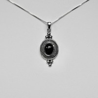 Zilveren Black Onyx hanger Rowena Zilveren Black Onyx hanger Rowena