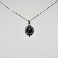 Zilveren Black Onyx hanger Azra Zilveren Black Onyx hanger Azra