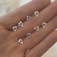 Zilveren oorknopjes Love Heart Zilveren oorknopjes Love Heart