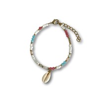 Armbandje cowrie shell pastel Armbandje cowrie shell pastel