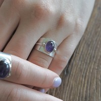 Zilveren Amethist ring Persuan Zilveren Amethist ring Persuan