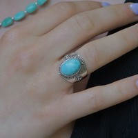 Ring met Turquoise steen Ghale Ring met Turquoise steen Ghale