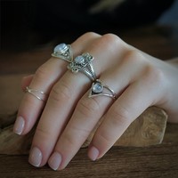 Zilveren ring Indira moonstone Zilveren ring Indira moonstone