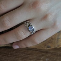 Zilveren ring Moonstone LOVE Zilveren ring Moonstone LOVE