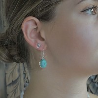 Zilveren oorbellen Turquoise Michella Zilveren oorbellen Turquoise Michella