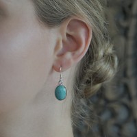 Zilveren oorbellen Turquoise Michella Zilveren oorbellen Turquoise Michella