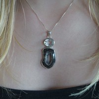 Edelsteen hanger druzy Agaat & Crystal Edelsteen hanger druzy Agaat & Crystal
