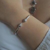 Zilveren bangle armband Lotus Zilveren bangle armband Lotus