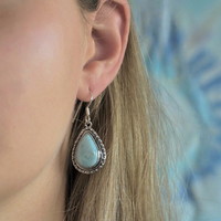 Zilveren Larimar oorbellen drop Zilveren Larimar oorbellen drop