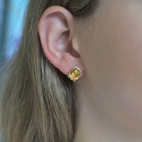 Zilveren oorknopjes Citrien Zilveren oorknopjes Citrien