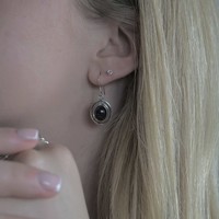 Zilveren oorbellen Black Onyx Vayla Zilveren oorbellen Black Onyx Vayla