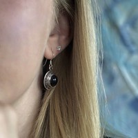Zilveren oorbellen Black Onyx Vayla Zilveren oorbellen Black Onyx Vayla