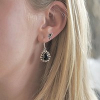 Zilveren Black Onyx oorbellen Zilveren Black Onyx oorbellen