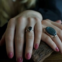 Zilveren Labradoriet ring Gisela Zilveren Labradoriet ring Gisela