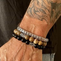 Zilveren Bali style heren armband Eddy Zilveren Bali style heren armband Eddy