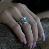 Zilveren ring Labradoriet Persuan Zilveren ring Labradoriet Persuan