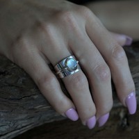 Zilveren ring Labradoriet Persuan Zilveren ring Labradoriet Persuan