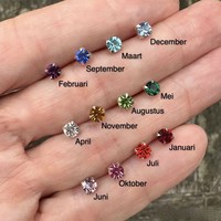 Geboortesteen oorbellen November Geboortesteen oorbellen November