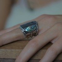 Zilveren Boho ring Abalone Zilveren Boho ring Abalone