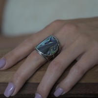 Zilveren Boho ring Abalone Zilveren Boho ring Abalone