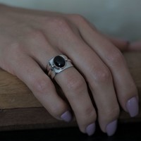 Zilveren Black Onyx ring Persuan Zilveren Black Onyx ring Persuan