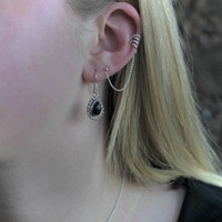 Zilveren oorbellen Black Onyx Mahala Zilveren oorbellen Black Onyx Mahala