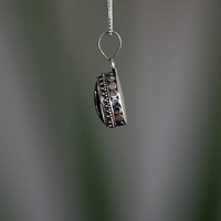 Zilveren Bali hanger Black Onyx Zilveren Bali hanger Black Onyx