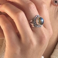 Zilveren Labradoriet ring Penny Zilveren Labradoriet ring Penny
