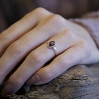 Birthstone ring piccola Granaat Birthstone ring piccola Granaat