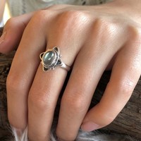 Zilveren ring Labradoriet Star Zilveren ring Labradoriet Star