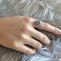 Zilveren ring Labradoriet Star Zilveren ring Labradoriet Star