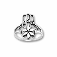 Zilveren ring Hamsahand Halina Zilveren ring Hamsahand Halina