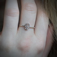 Zilveren ring Hamsahand Chakiya Zilveren ring Hamsahand Chakiya