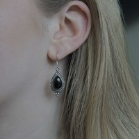 Zilveren oorbellen Black Onyx Ziona Zilveren oorbellen Black Onyx Ziona