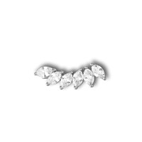 Zilveren ear climber CZ simulated diamonds Zilveren ear climber CZ simulated diamonds
