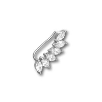 Zilveren ear climber CZ simulated diamonds Zilveren ear climber CZ simulated diamonds
