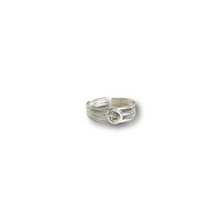 Teenring Triple crystal white Teenring Triple crystal white