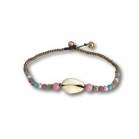 Enkelbandje cowrie schelp pastel Enkelbandje cowrie schelp pastel