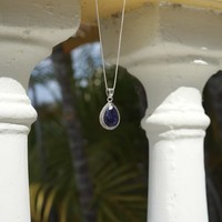 Blauwe Saffier hanger Sariya Blauwe Saffier hanger Sariya